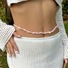 Soft Pottery Sea Star Waist Chain Acrylic Bohemian Body Chain Rice Beads Belly Chain  Festival
