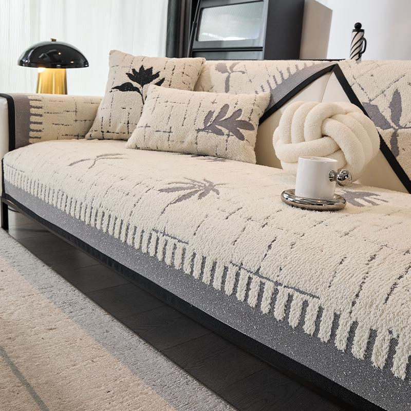 

Тканевые диванные комплекты всесезонные универсальные подушки для дивана в гостиную простые декоративные плюшевые нескользящие подушки прямой ряд диван-покрывало 70x70cm серый