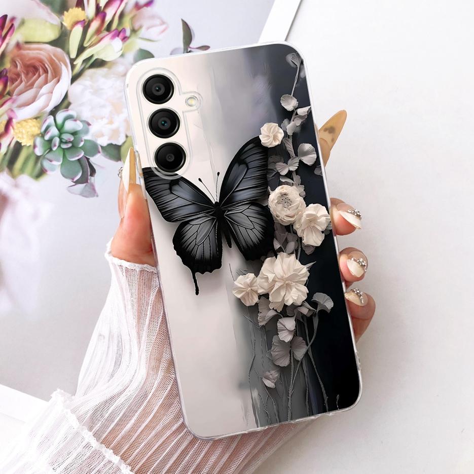 Pro Samsung Galaxy A16 5G Pouzdro SM-A166B Luxusní malovaný kryt s motýlem Měkké silikonové pouzdro Pro Samsung A16 26 36 Galaxy A56