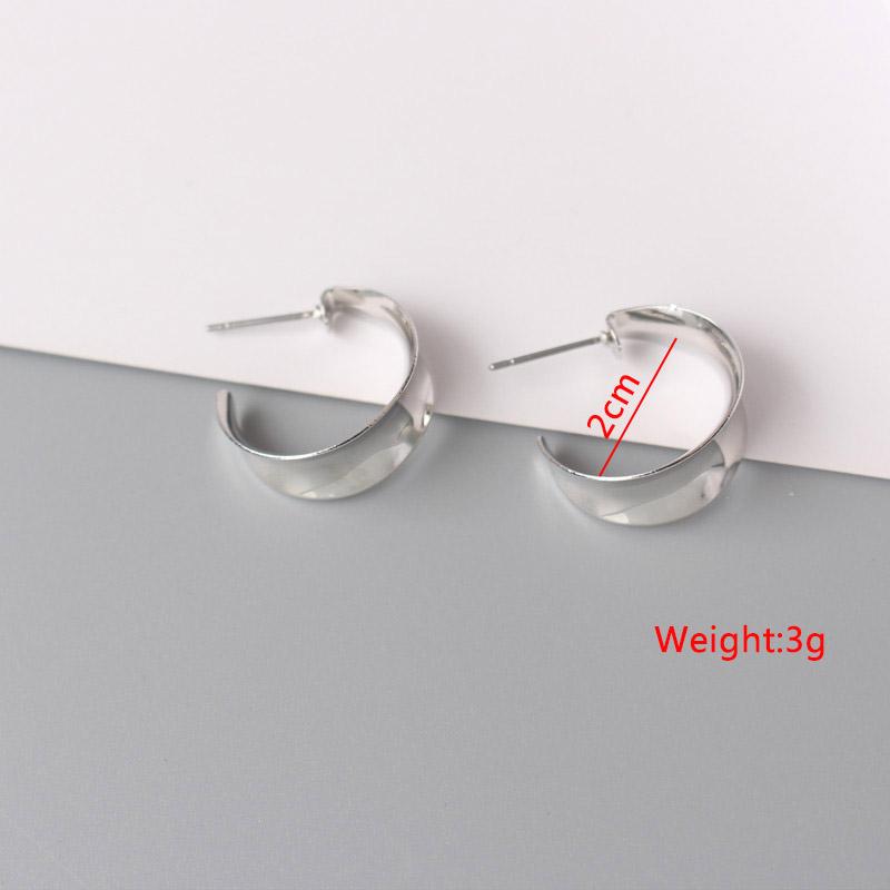 Gold Metal Dangle Earrings Punk Personality C-shaped Women Drop Earrings Hollow Geometric Statement Fashion Ear Jewelry