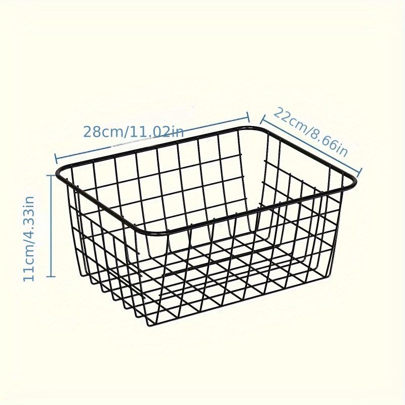 2/4pcs Metal Wire Storage Baskets Black Vintage Metal Storage Box for Kitchen Office Table Desk Organizer Toys Storage Baskets