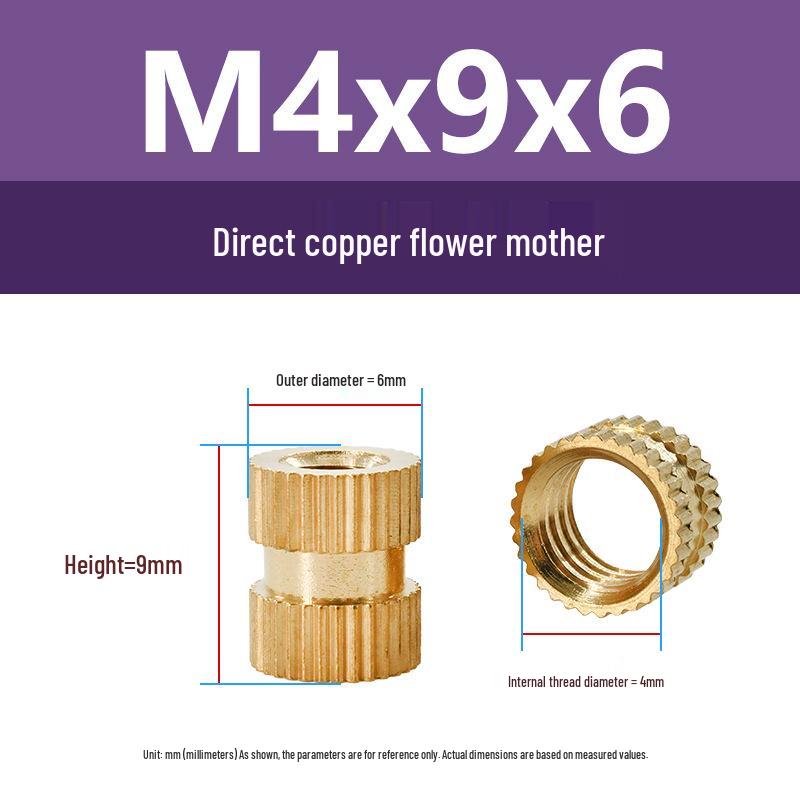 M1-M10 Knurled Brass Heat Insert Nut for Injection Molding