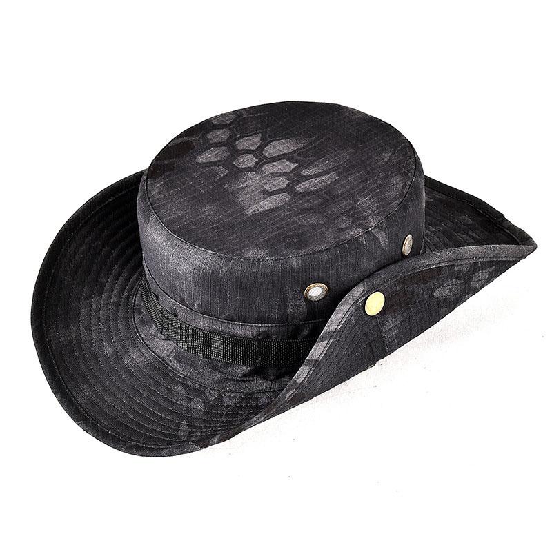 23 Farben Outdoor Bucket Hat Verdickter Boonie Hut Top Qualität Fischerhut Jagd Camping Kappen A0E056