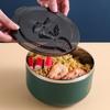 304 Stainless Steel Ramen Bowl with Lid Heat Resistant Noodle Cooker Bowl Instant Noodles Kitchen Tableware Accessory Bowl With