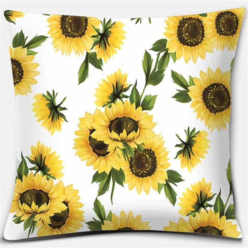 Bright Yellow Simple Geometric Series Pillow Gift Home Office Decoration  Bedroom Sofa Car Cushion Cover