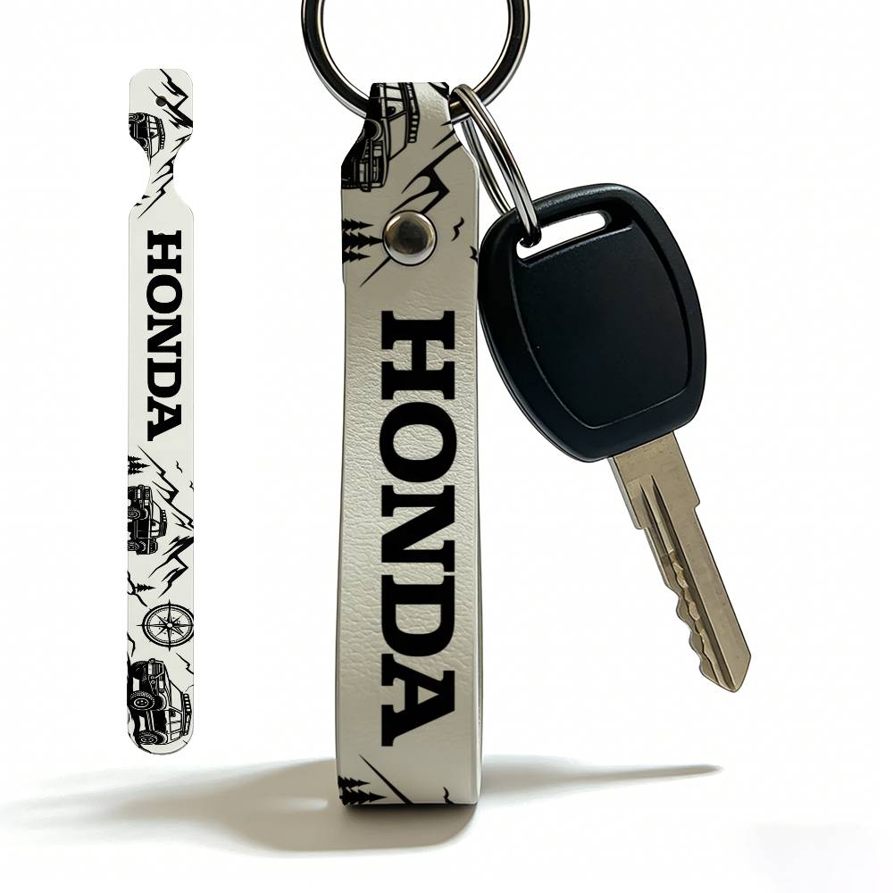 FOR HONDA RACING RIDE PU Leather Keychain Minimalist Key Holder Durable Key Organizer Car Keys Bag Accessories Gift LK6 