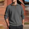 Men's Casual Sweatshirt Long Sleeve Thermal Stand Collar Button Pullover Sweatshirts