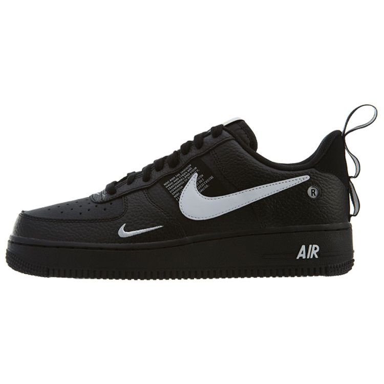 

Мужские кроссовки Nike Air Force 1 07 LV8 Overbranding Black White-Black-Tour-Yellow AJ7747-001
