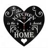 The Kitchen Is The Heart of The Home Inspired Vinyl Record Wall Clock Modern Design Home Kitchen Restaurant Decoration Clock