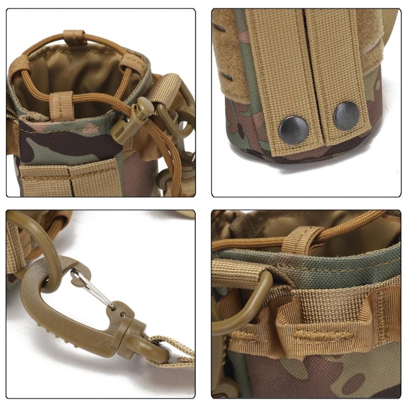 Water Bottle Holder Tactically Backpack Attachments Pouches Outdoor Water Bottle Carriers Bag for Gym Workout Hiking