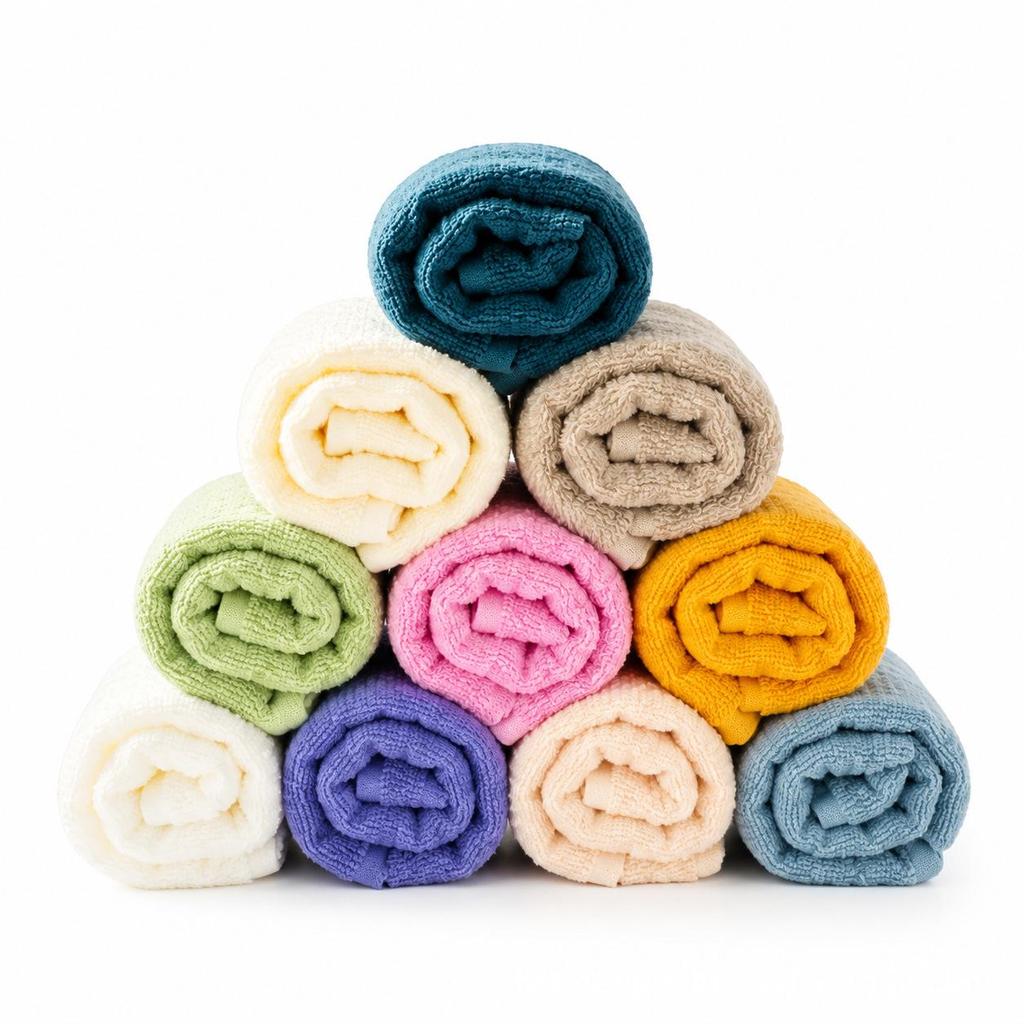 Soft, Durable Multi-color Cotton Cleaning Towel 34×80cm - Water-Absorbent Kitchen & Household Cloth