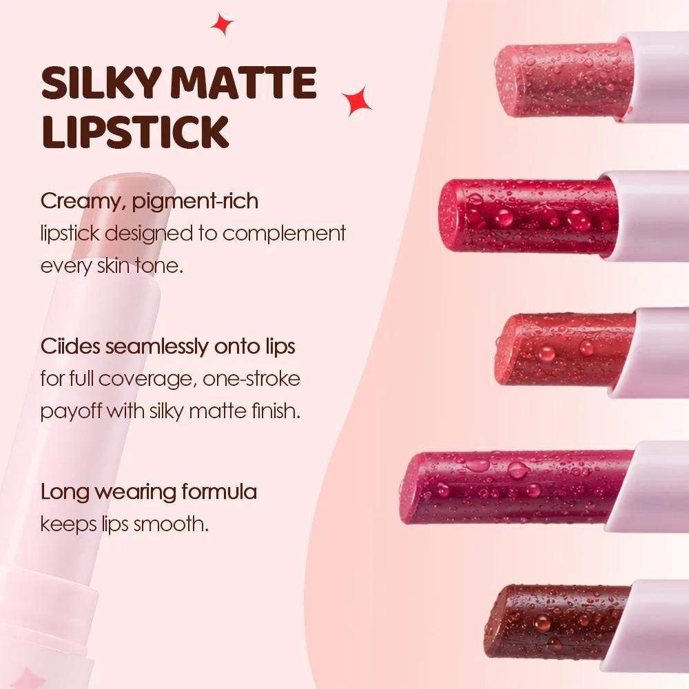 8 Colors Sexy Black Lipstick Waterproof Long Lasting Color Rendering Non-stick Velvet Lipstick Pencil Woman Makeup Cosmetics