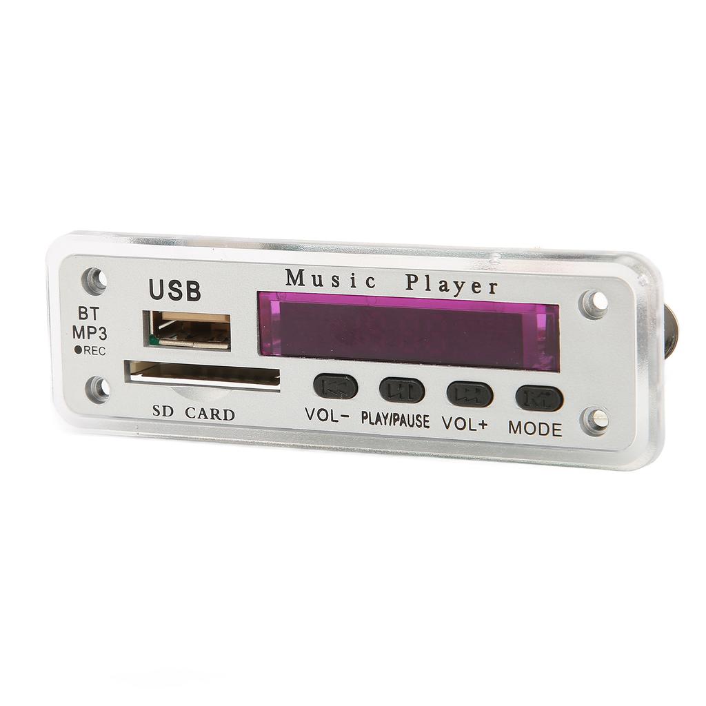 DC12V Bluetooth 5.0 Decoding Board Support SD Card USB FM AUX Bluetooth Recording Call Back MP3