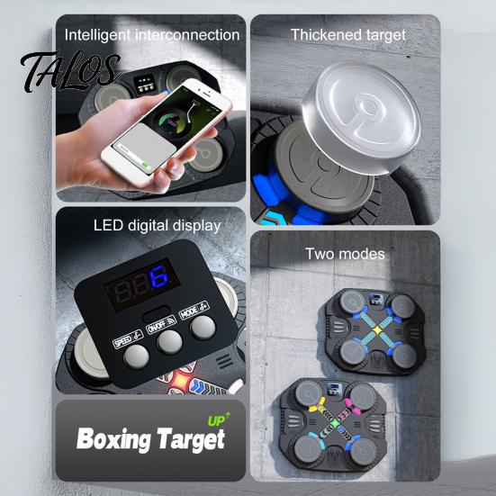Music Boxing Machine with Scoring for Kids Bluetooth-compatible Intelligent Target Racing Smart Reaction Training Sessions Light Thickened Wall
