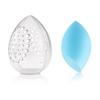 Leere Transparente Puffs Trockenbox Aufbewahrungskoffer Tragbarer Schwammständer Kosmetisches Eiförmiges Gestell Make-up Puderquasten Halter