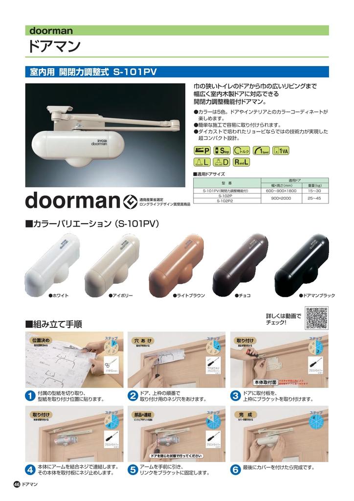 Ryobi Functional Doorman Black with Box S-101PV