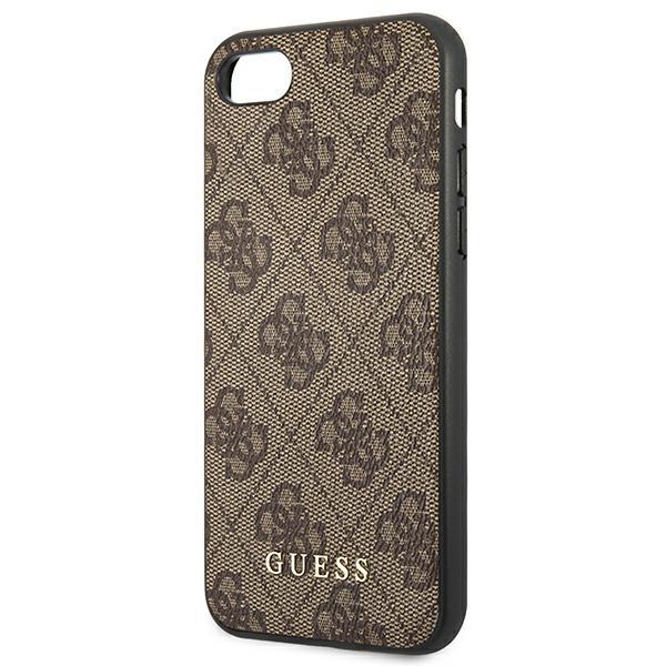 Guess Guhci8G4Gfbr Iphone Se 2022 / 2020 / 7 / 8 Brązowy/Brown Hard Case 4G Metal Gold Logo
