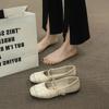Shoes Woman Flats Shallow Mouth Square Toe Dress Comfortable New Summer Mary Janes Summer Shoes Ladies Female Footwear Square To