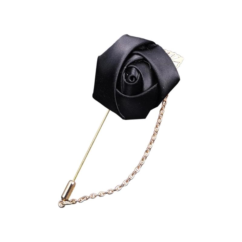 Boutonieră Elegantă din Flori de Mătase pentru Mire și Nuntași Broșă Pin Corsaj pentru Ceremonii de Nuntă și Ocazii Formale