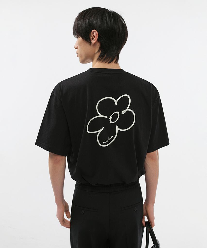 Deonseuteupomaen Drawing Bloom Logo T-Shirt_Unisex_Udts5B130_Black