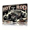 Metal Poster Vintage Hot Rod 8x12 Inch Retro Garage Bar Wall Art