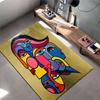 Abstract Colorful Cubist Faces Design Rug Non-slip Rug Suitable for Living Room and Bedroom Sofas.