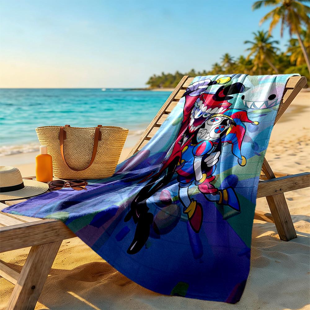 The Amazing Digital Circus Beach Towel Soft Durable Quick-Dry Comfortable Lightweight Perfect for Traveling Yoga Camping and Swimming
