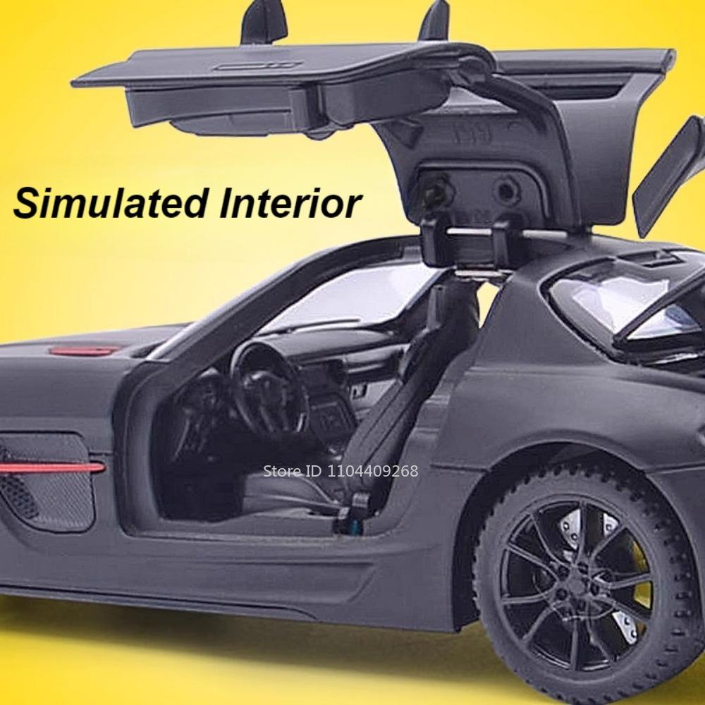 Scale 1:32 SLS S400L Toy Sports Car Model Diecast Alloy Simulation Models Sound Light Pull Back Vehicles Collection Kids Gifts