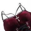 Dark Gothic Floor-Length Lace-Up Punk Skirt - Halloween Irregular Style
