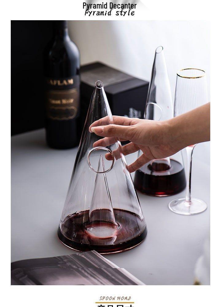 Nordic Style Small Waist Red Wine Glass Decanter & Waterfall Dispenser