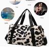 Lightweight Large Capacity Cow Print Travel Duffle Bag for Short Business Trips and Gym Use
