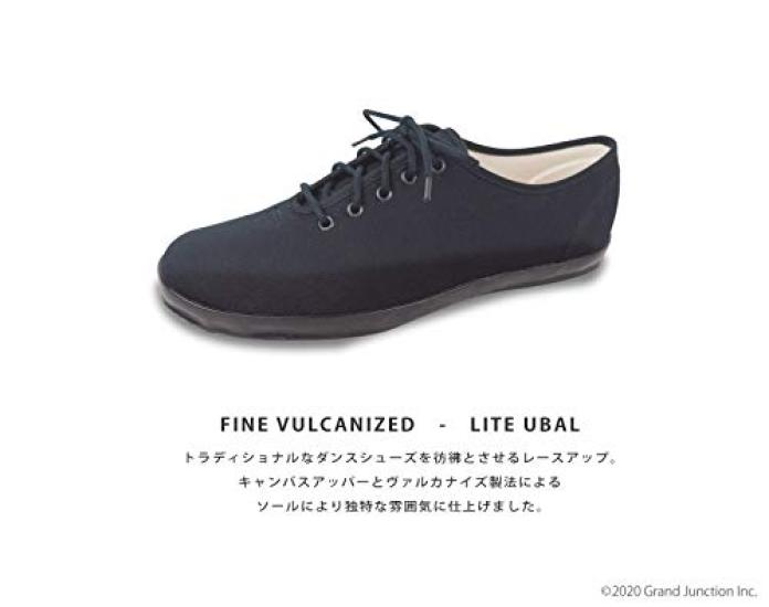 Moonstar Lite Ubal Fine Vulcanized Black and Canvas Dance Made in MNS035 Size Black Women's Sneakers, White, Lace-Up Shoes, Japan, 5432087, 23cm,