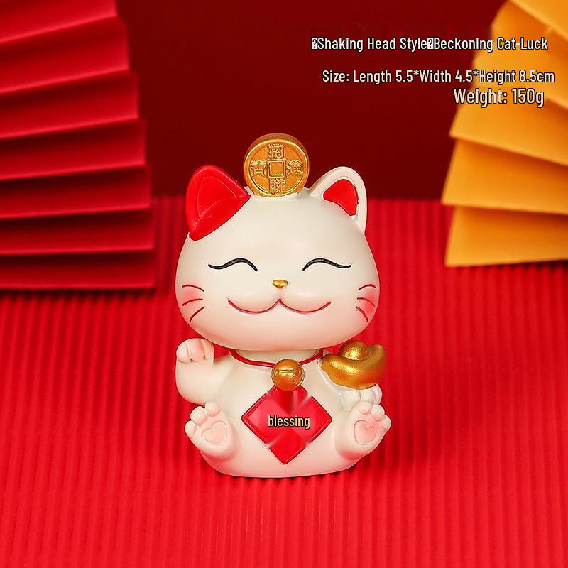 Lucky Cat Resin Mobile Holder - Cute Office Desktop Decoration Gift