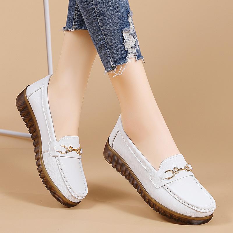 Pennyloafer aus PU-Leder für Damen, klassische Mokassins, lässig, zum Reinschlüpfen, bequem, leicht, zum Gehen, Fahren, Bootfahren, Loafer-Schuhe für Damen