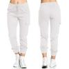 Women's Pants Cargo Casual Elastic Waist String Side Pocket Pants Women's Pants