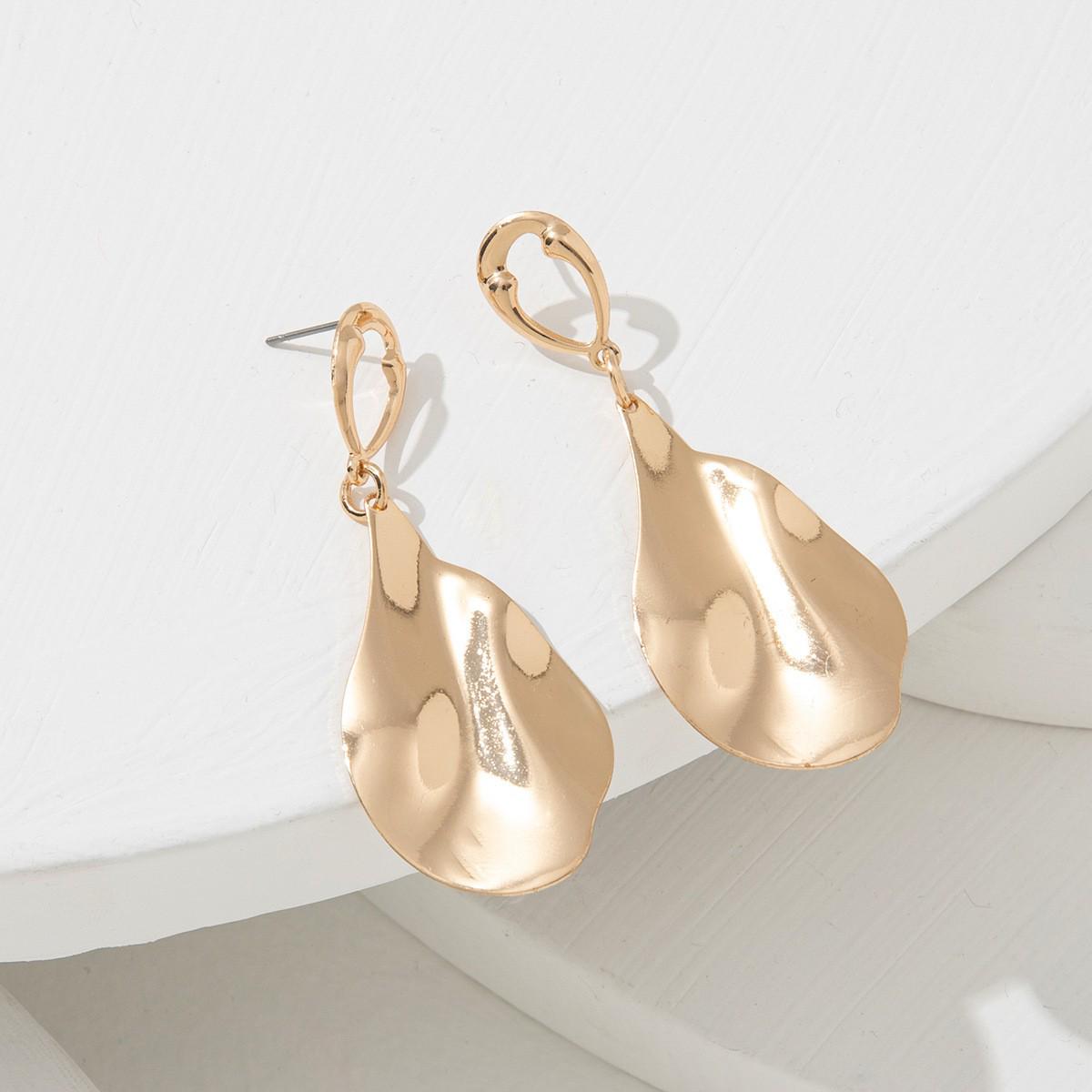 2024 European  American Style KC Gold Earrings Set: Heart, Round  Square Shapes for Women 0073 непарная серьга 1