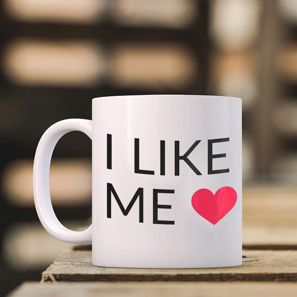 NOVÝ Vysoce kvalitní keramický hrnek na kávu I Like Me Vtipný design Hrnky na kávu Hrnek s potiskem Obrázku Čajové nádobí S uchem Káva Kulatý J9U1