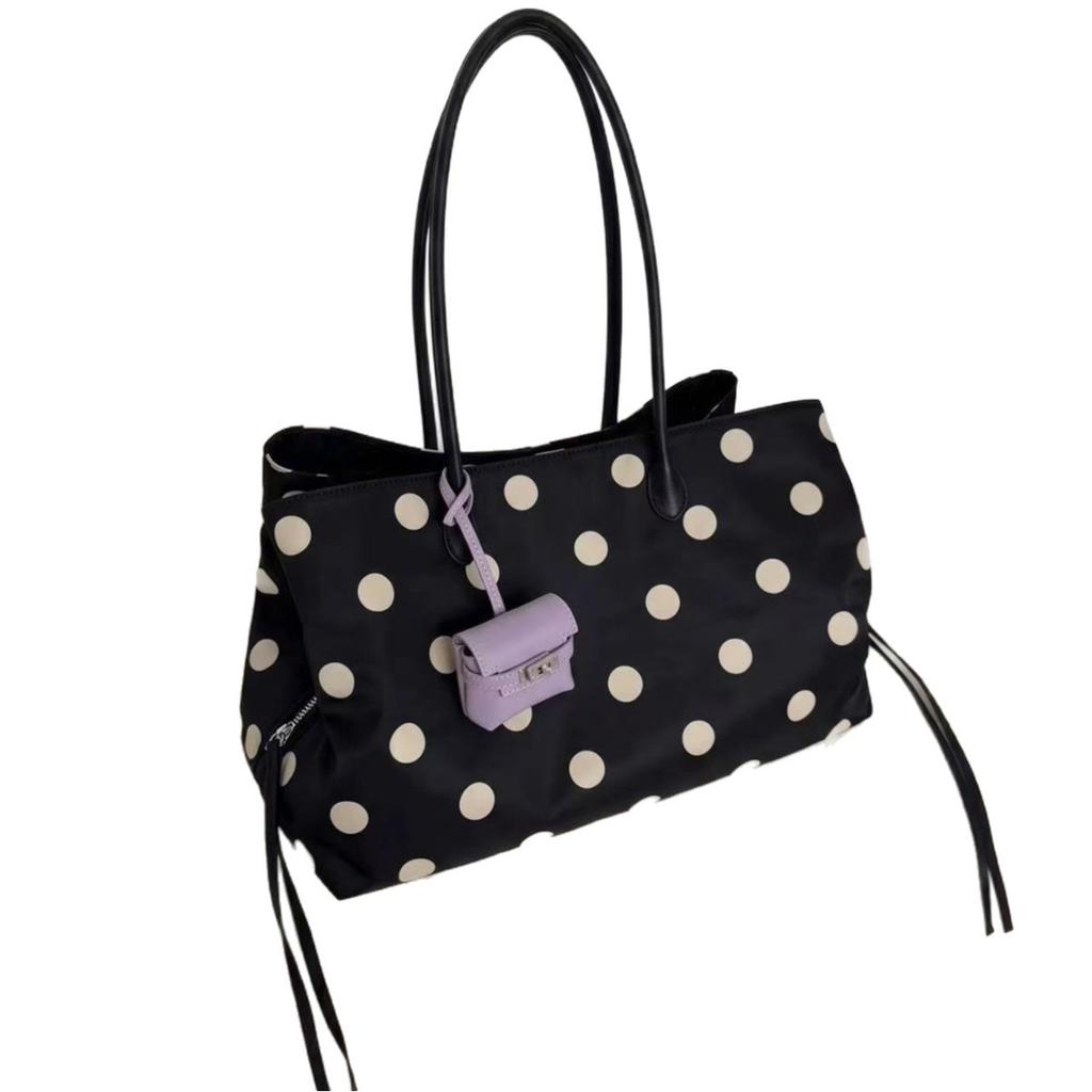 Large Capacity Handbag - Dotted Tote Bag - Simple and Fashionable Single-shoulder Bag for Daily Use