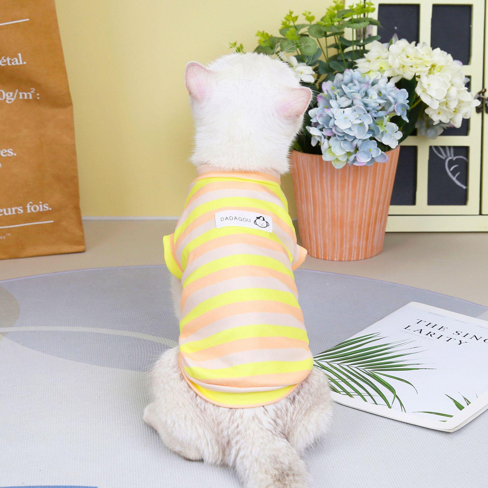 

Одежда для домашних животных, одежда для кошек, осенне-зимняя новая одежда для котят, синих кошек, одежда для домашних животных, двуногие флисовые рубашки, 2023 цветная нижняя рубашка XXL жёлтый