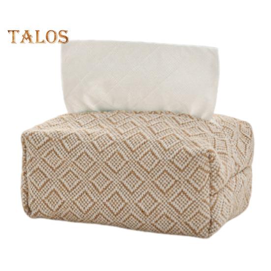 

Держатель для салфеток из хлопчатобумажной льняной ткани, прямоугольный, сотканный вручную чехол для салфеток для лица, большая вместимость, легко наполнять, декоративный органайзер, диспенсер для салфеток B