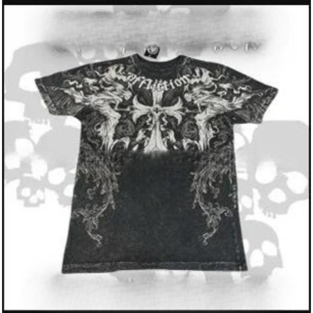 STREETRICH Y2K Gotisk Harajuku Splicing Tryck Vit Långärmad Ny Punk Hip Hop Sexig T-shirt Mode Casual Ren Bomull Lös Topp Unisex