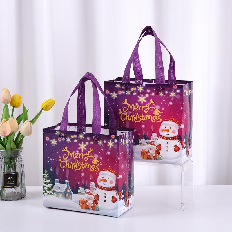 

Непромоканий подарунковий пакет на Різдво з кольоровим логотипом на замовлення 32*25*17