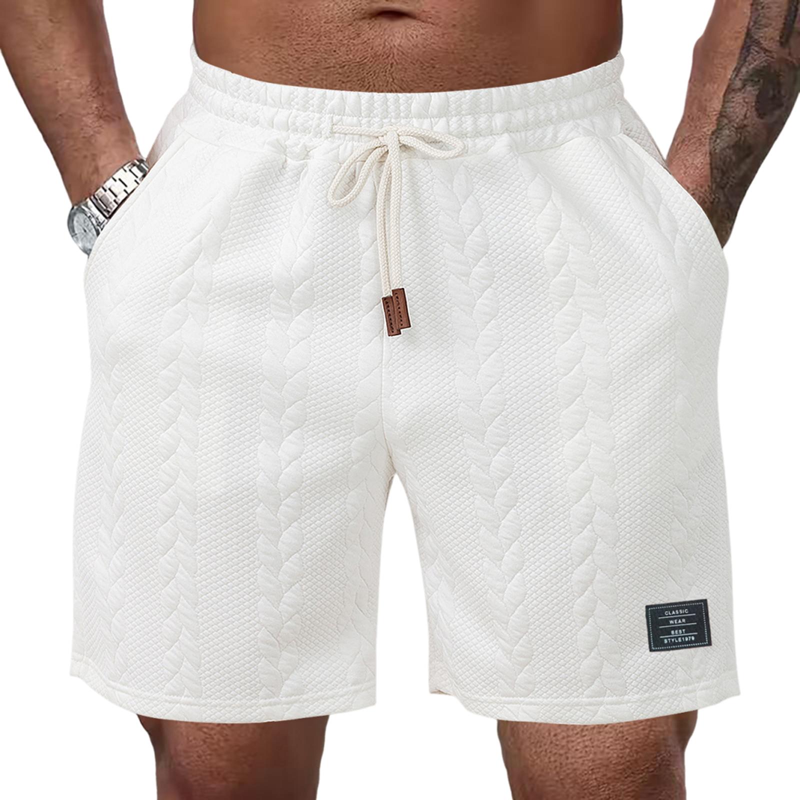 

Mens Shorts with Drawstring Waist Comfortable Design Suitable for Running Shorts Men and Work Shorts Men for Versatile Use XL білий