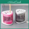 Electric Battery Operated Sharpener Pencil W2 Holes 68mm And 912mm Autostop School Supplies Korean Stationery