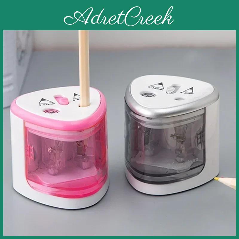Electric Battery Operated Sharpener Pencil W2 Holes 68mm And 912mm Autostop School Supplies Korean Stationery