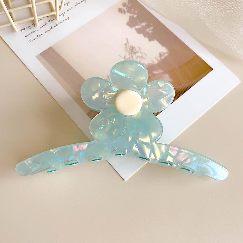 Xiaweiyi Fresh Floral Hair Claw Clip: Super Fairy, Simple, Large Shark Clip for Ponytails and Updos