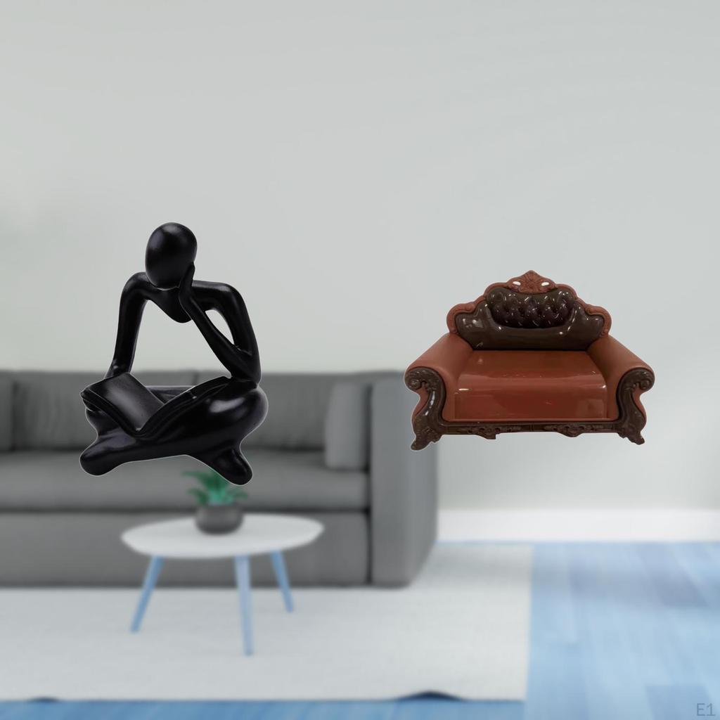 Abstract Miniature Thinker Sofa Statue Chair Decoration for Tabletop Living Room Shelf Office