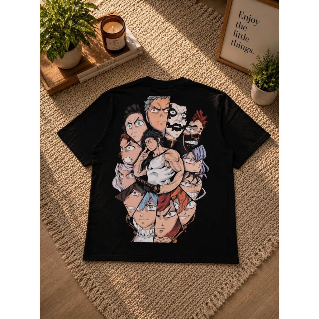 Black Clover Season 2 Graphic T-shirt DTF Printing Tee Men Women Cotton Oversized High Street Bootleg Style Short Sleeve Female Male Clothing