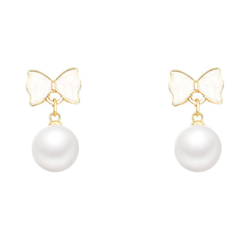 Elegante Süßwasserperlen-Ohrstecker für Damen - Trendig, Schlicht, Feenhafter Stil