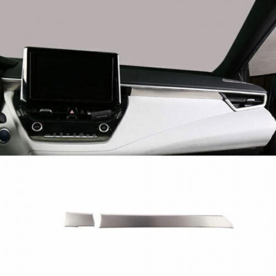 Для Toyota Corolla Серебристая Стальная Декоративная Накладка на Панель Центральной Консоли -